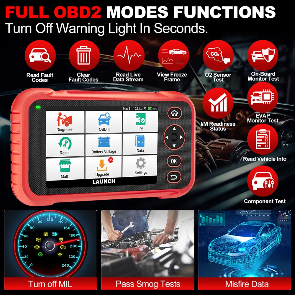 Launch CRP129E PLUS Automotive Diagnostic Scanner ECU Coding And Programming
