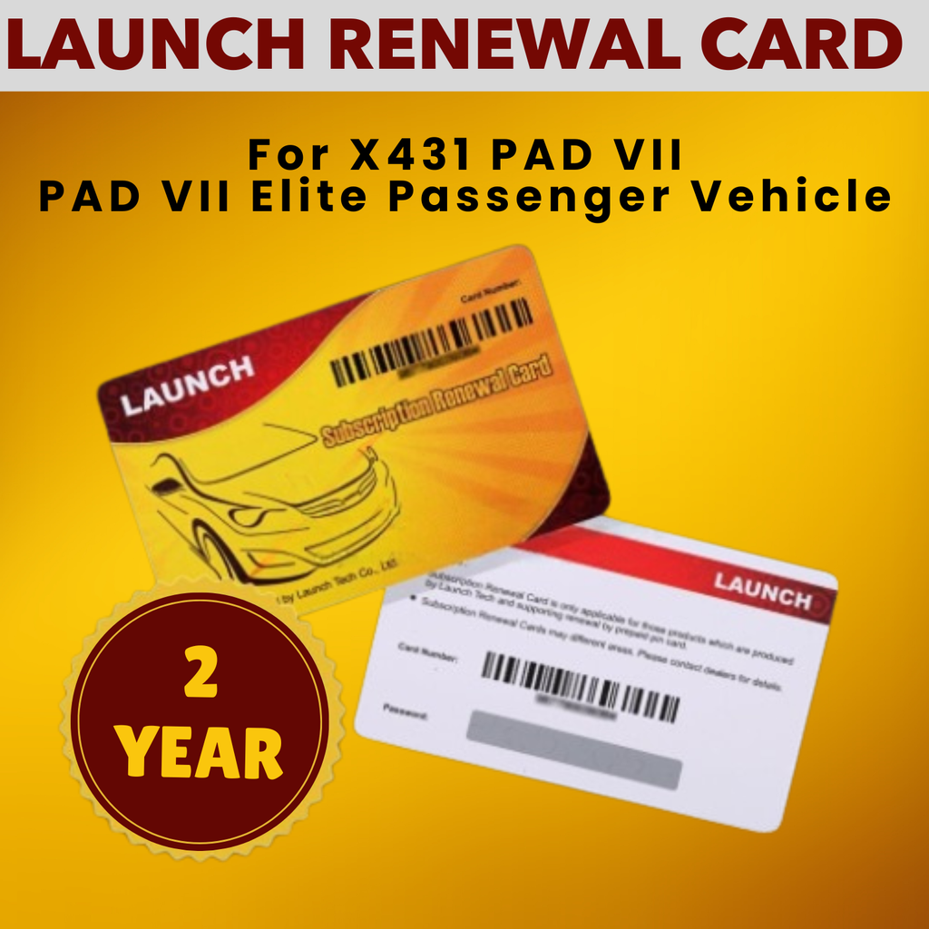 Two Year Update Service for Launch X431 PAD VII Elite Official Online Renewal