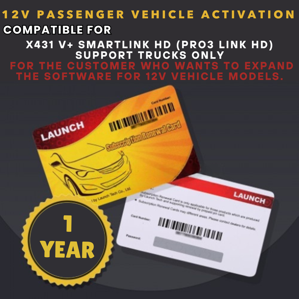 One Year Update Subscription for Launch X431 PAD III PAD V Passenger Cars