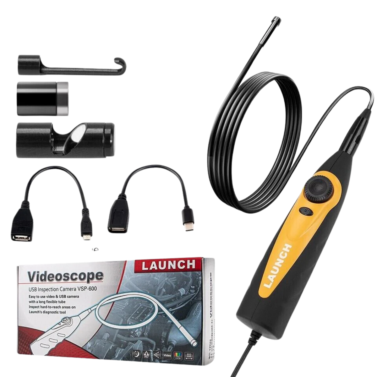 LAUNCH VSP600 Videoscope Camera Endoscope Car Inspection Mirror Waterproof 6LED Main image