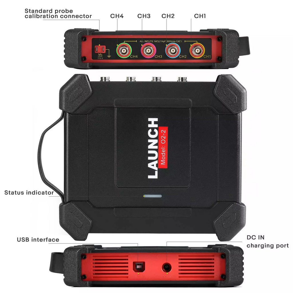 LAUNCH X431 O2-2 Scope Box Oscilloscope Bidirectional ECU Coding For PRO3S+ PADV