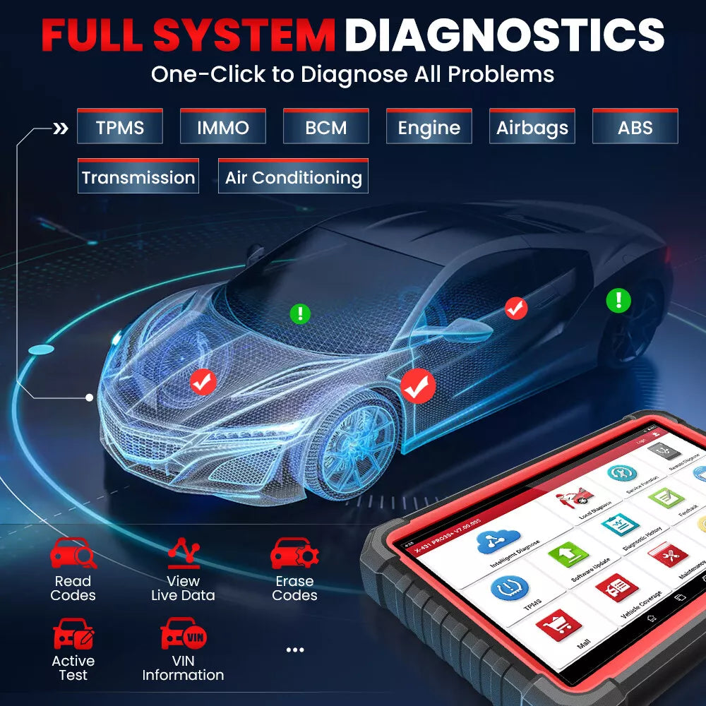 LAUNCH X431 PRO3S+ V5.0  ECU Coding 55+ Service OBD2 Vehicle Diagnostic Scanner