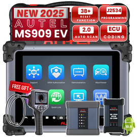 2025 Autel MaxiSYS MS909EV EV Diagnostic Scanner w/ EVDiag Box, ECU Coding, 40+ Services