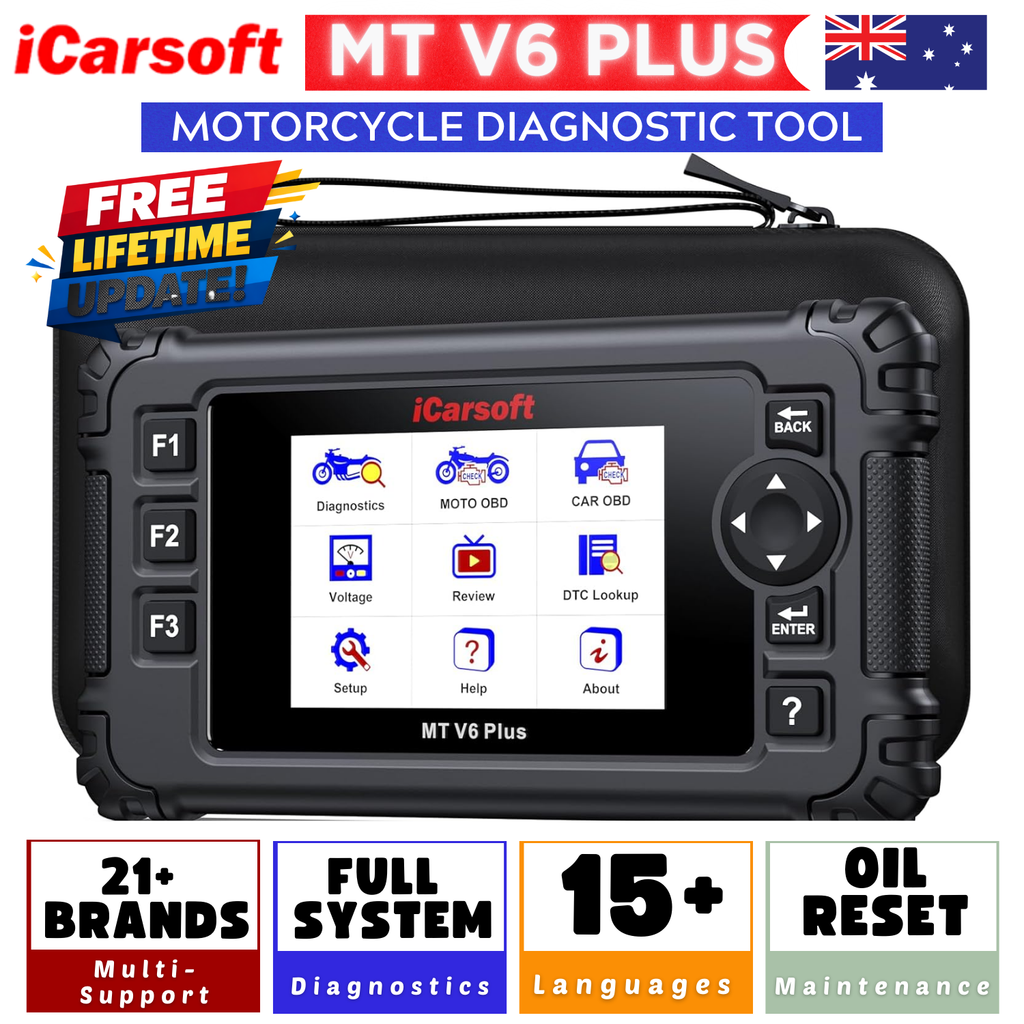 iCarsoft MT V6 Plus Motorcycle OBD2 Diagnostic Tool for 21 Brand Full System ABS