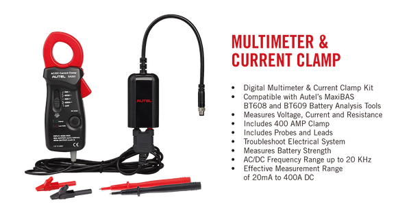 Autel BTAK 400A Clamp Battery Tester Multimeter for BT608/BT609 Vehicles