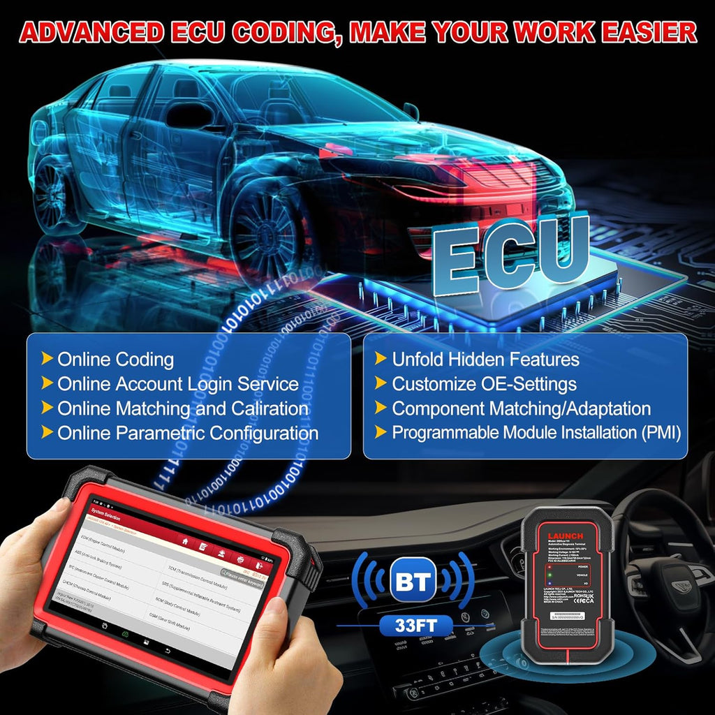 2025  LAUNCH CRP919E BT OBD2 Scan Tool Bi-Directional ECU/Key Coding