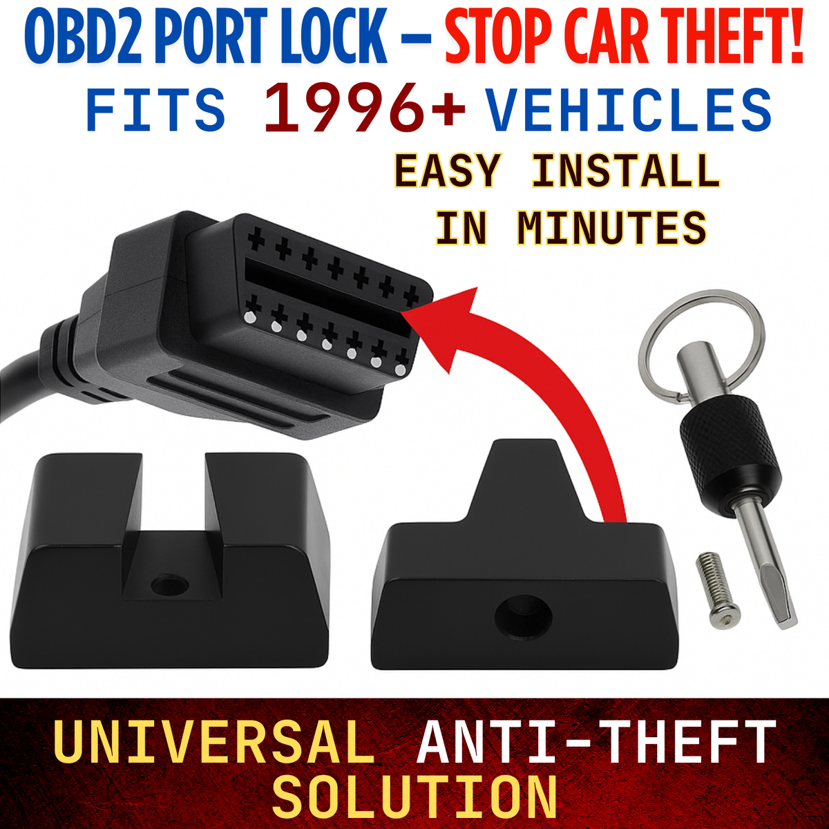 OBD2 Port Lock Protector Anti Theft For All 1996+ Vehicles OBD Port Blocker Main image