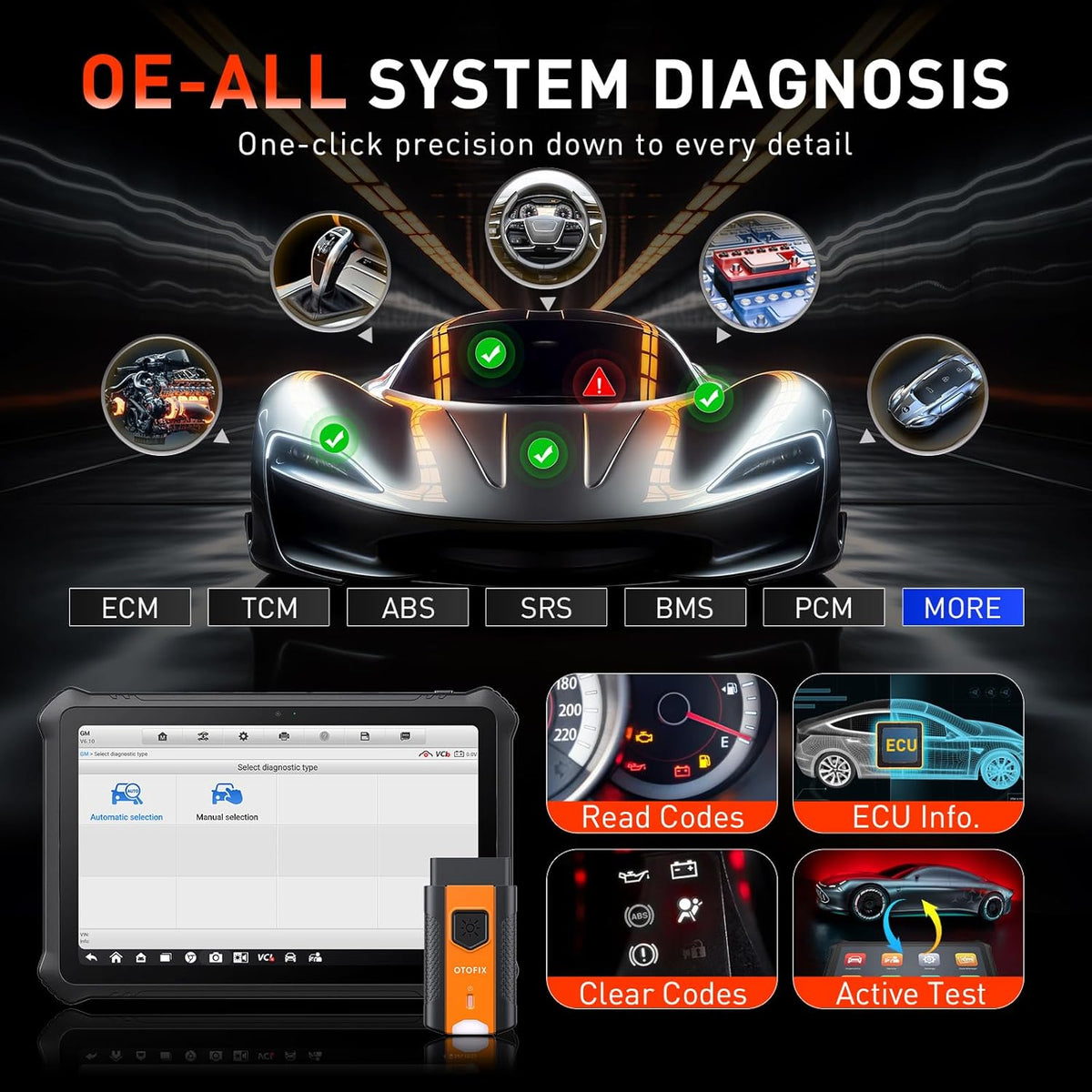 OTOFIX D1 PROS obd2 diagnostic scan tool Bidrectional full system  ECU Coding