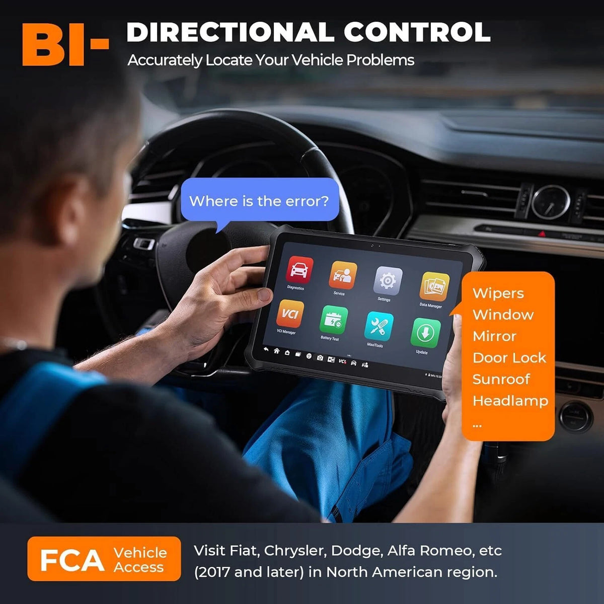 OTOFIX D1 PROS obd2 diagnostic scan tool Bidrectional full system  ECU Coding