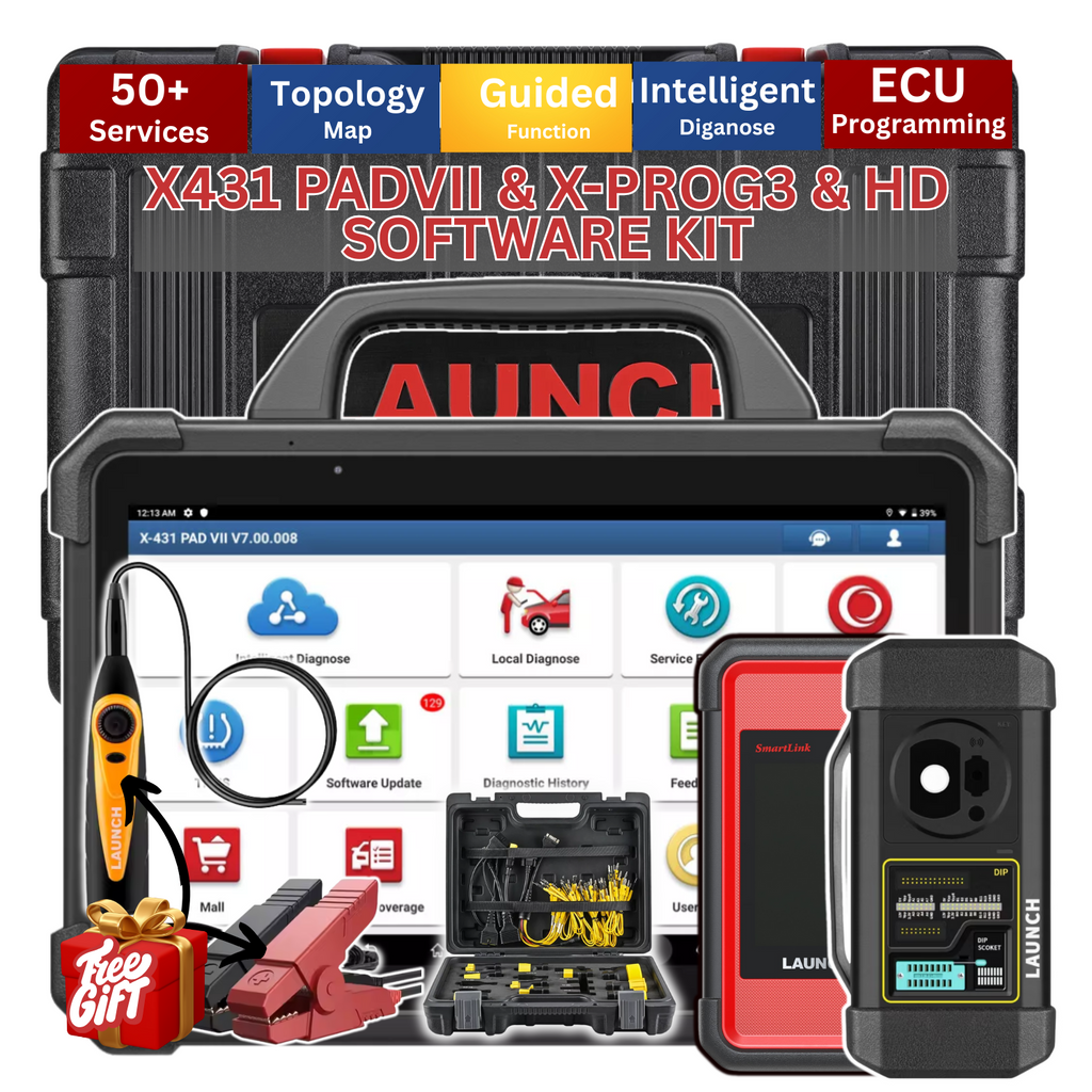 LAUNCH Scanner Complete Set PADVII X-PROG3 Truck Kit Professional Car Diagnostic
