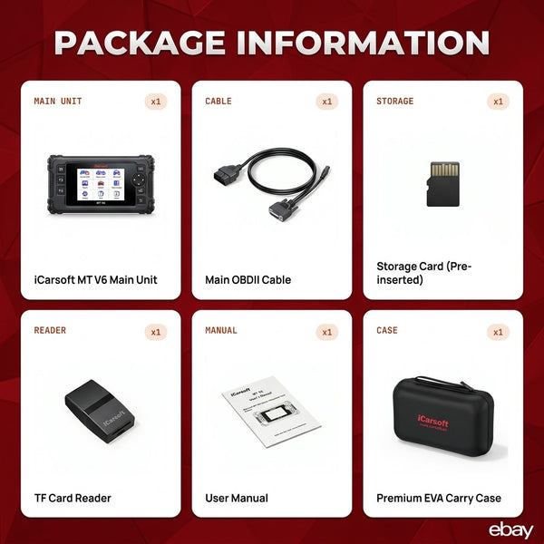 iCarsoft MT V6 ROYAL ALLOY Bike OBD2 Diagnostic Scanner ECU DTC Fault Code Clear