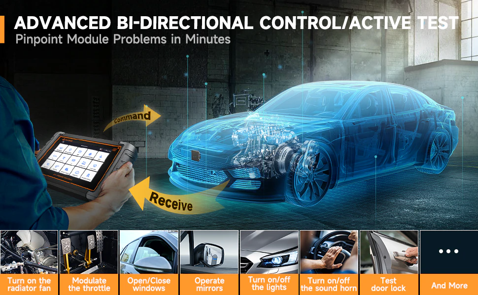 FOXWELL NT809TS OBD 2 Car Diagnostic Tools Tpms Programing A/F DPF BRT 30+ Reset Active Test OBD2 Bluetooth Automotive Scanner - Auto Lines Australia