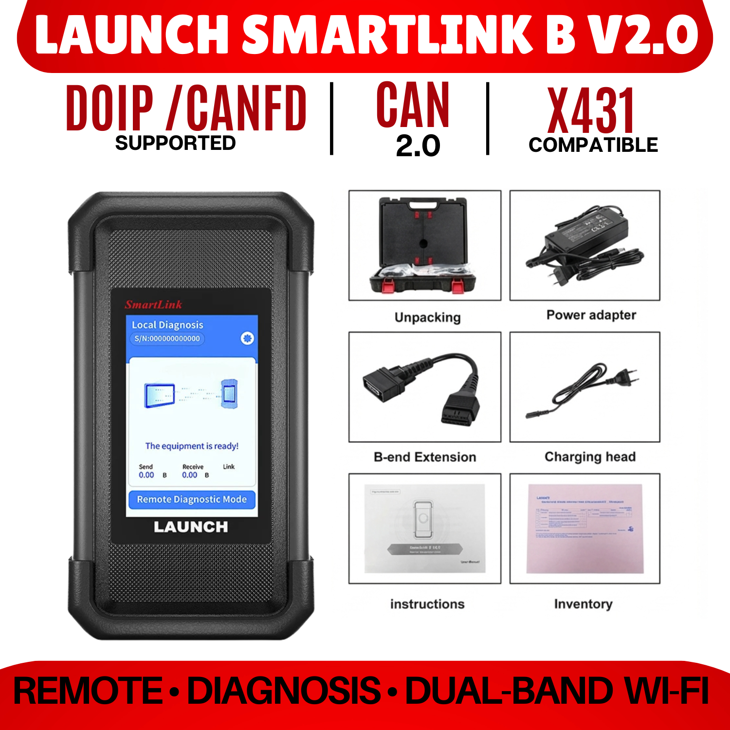 LAUNCH SmartLink B V2.0 Super Remote Diagnosis Tool Vehicle Data Link Connector Secondary image