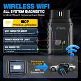 XTOOL D8W WIFI OBD2 Car Diagnostic Tools ECU Online Coding Bi-directional Control Key Programming 38 Resets CAN FD DOIP