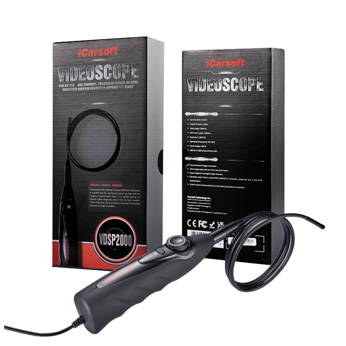iCarsoft VDSP2000 Videoscope Inspection Camera for CR MAX BT & Ultra 5.5mm HD