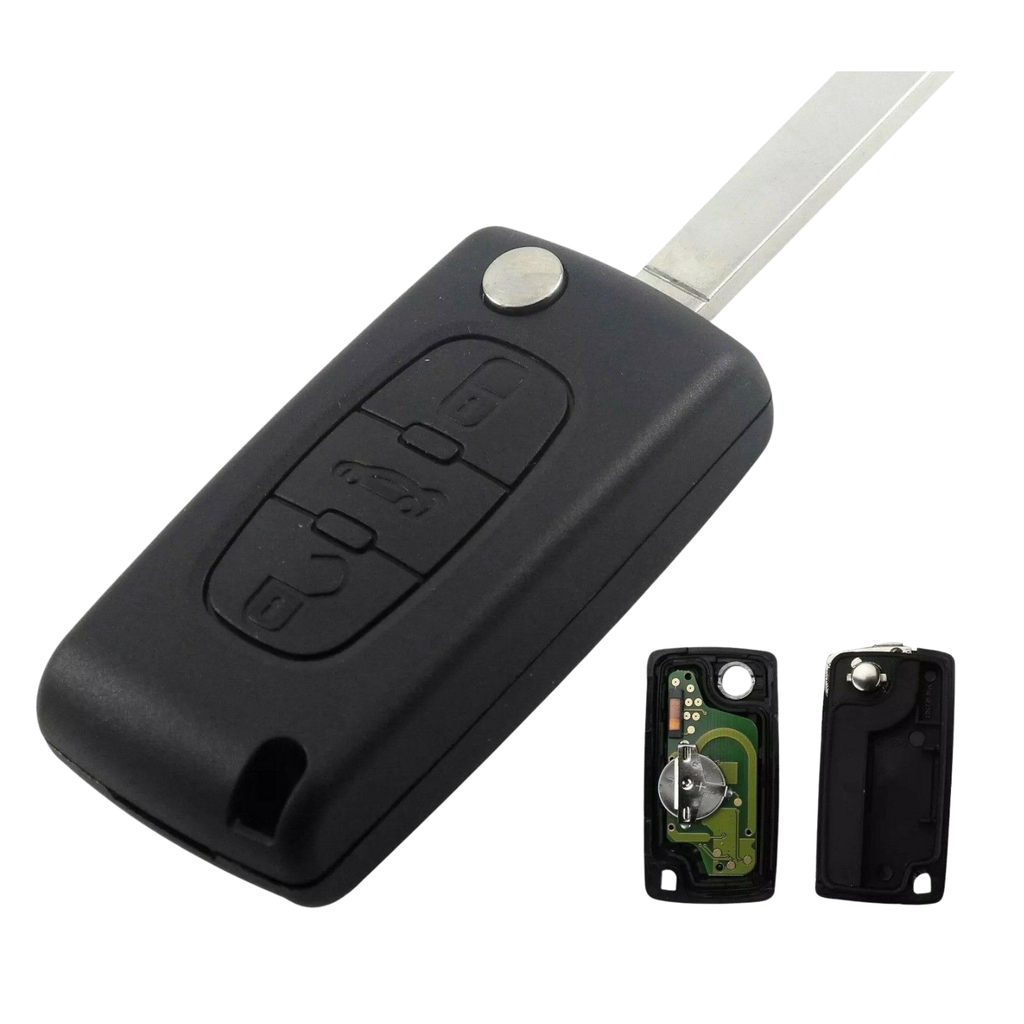 Fits Peugeot 433Mhz ID46 - PCF7941 Complete Transponder Remote Key
