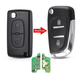 Fits Peugeot 433MHz ID46 PCF7941 CE0523 Complete Transponder Remote Key