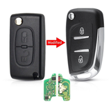 Fits Peugeot 433MHz ID46 PCF7941 CE0523 Complete Transponder Remote Key