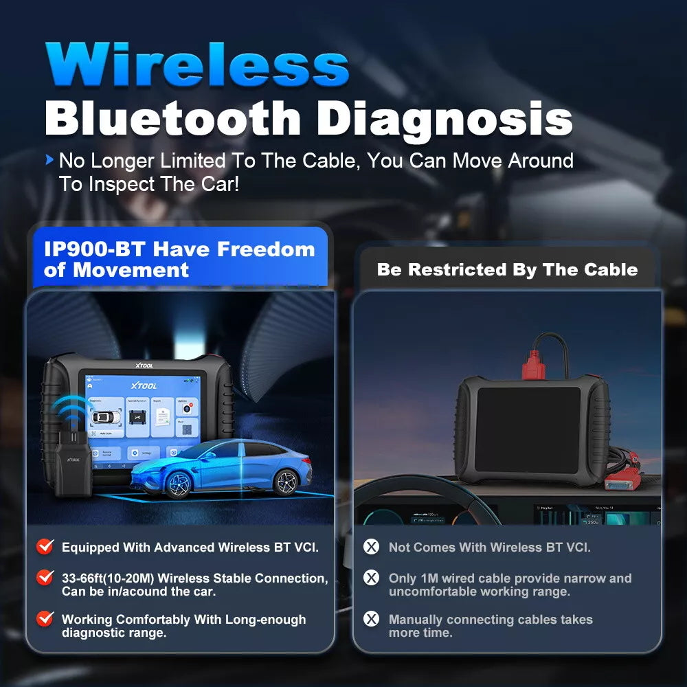 XTOOL IP900BT Auto Bidirectional Diagnostic Scanner ECU Coding Key Programming