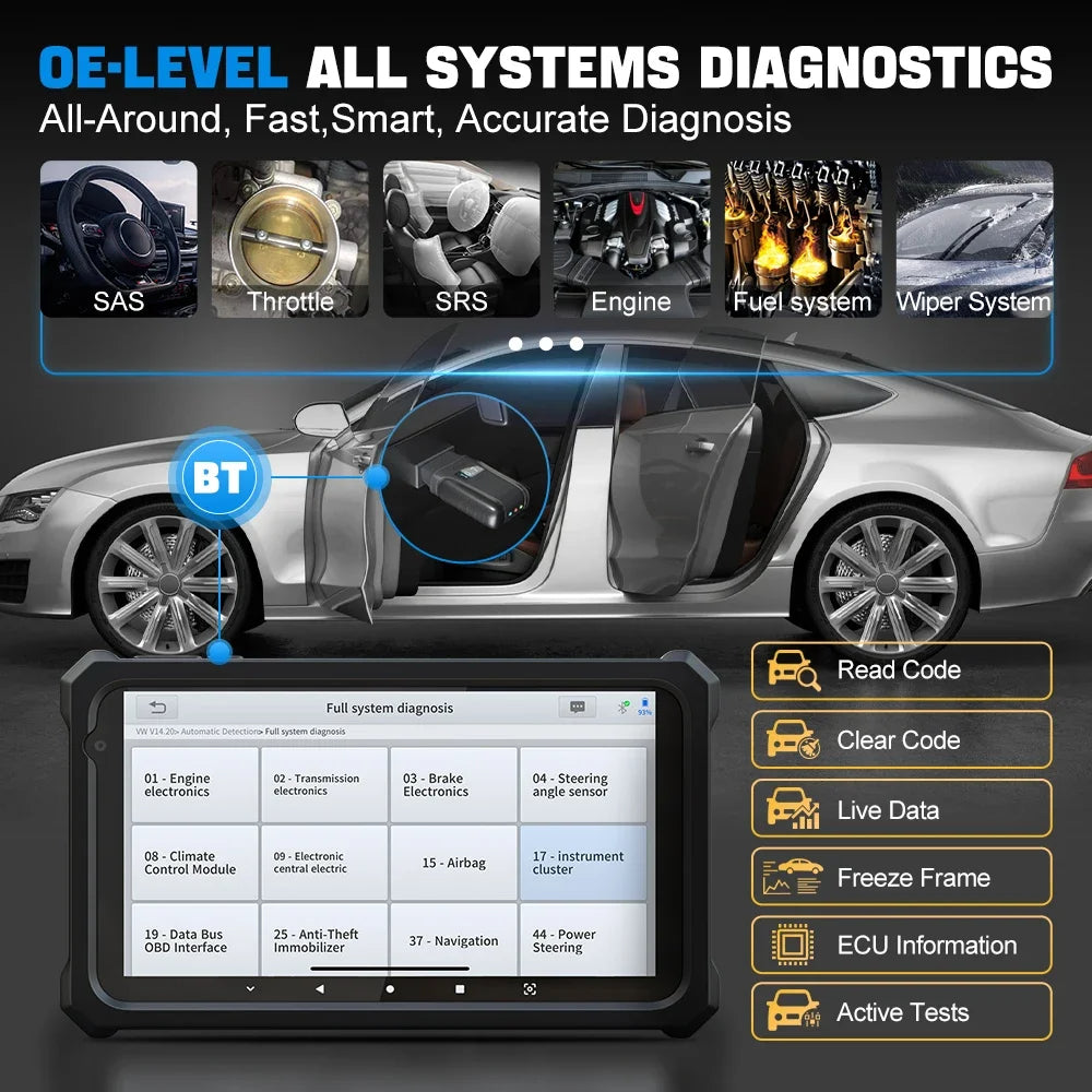 XTOOL A30M bluetooth OBD2 Scanners For Automotive Code Reader TPMS CANFD Protocol