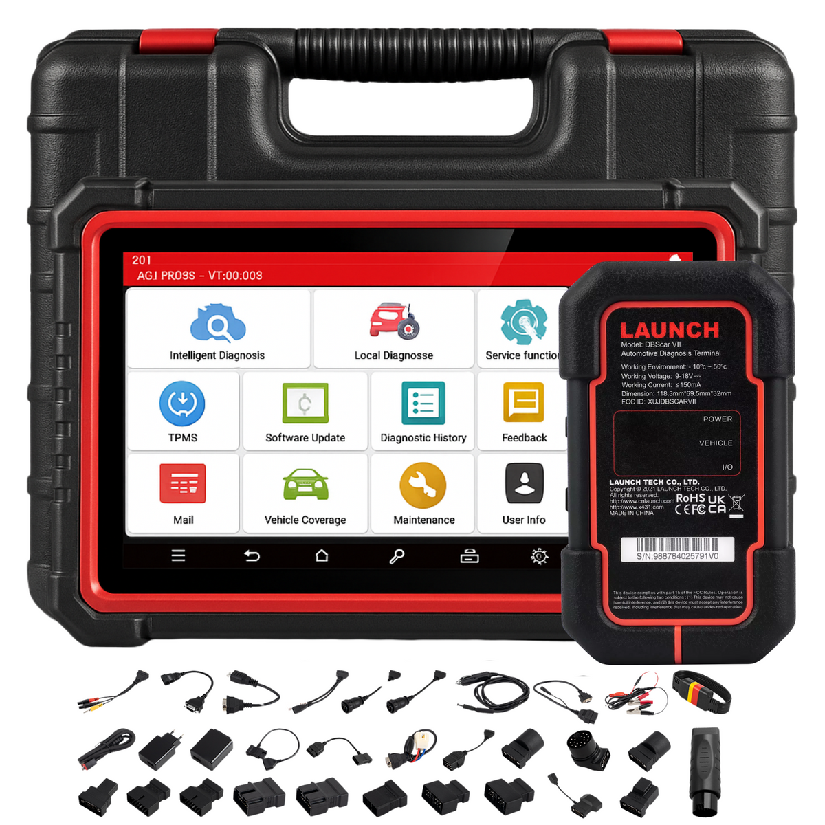 LAUNCH X431 PRO3S+ V5.0  ECU Coding 55+ Service OBD2 Vehicle Diagnostic Scanner Main image