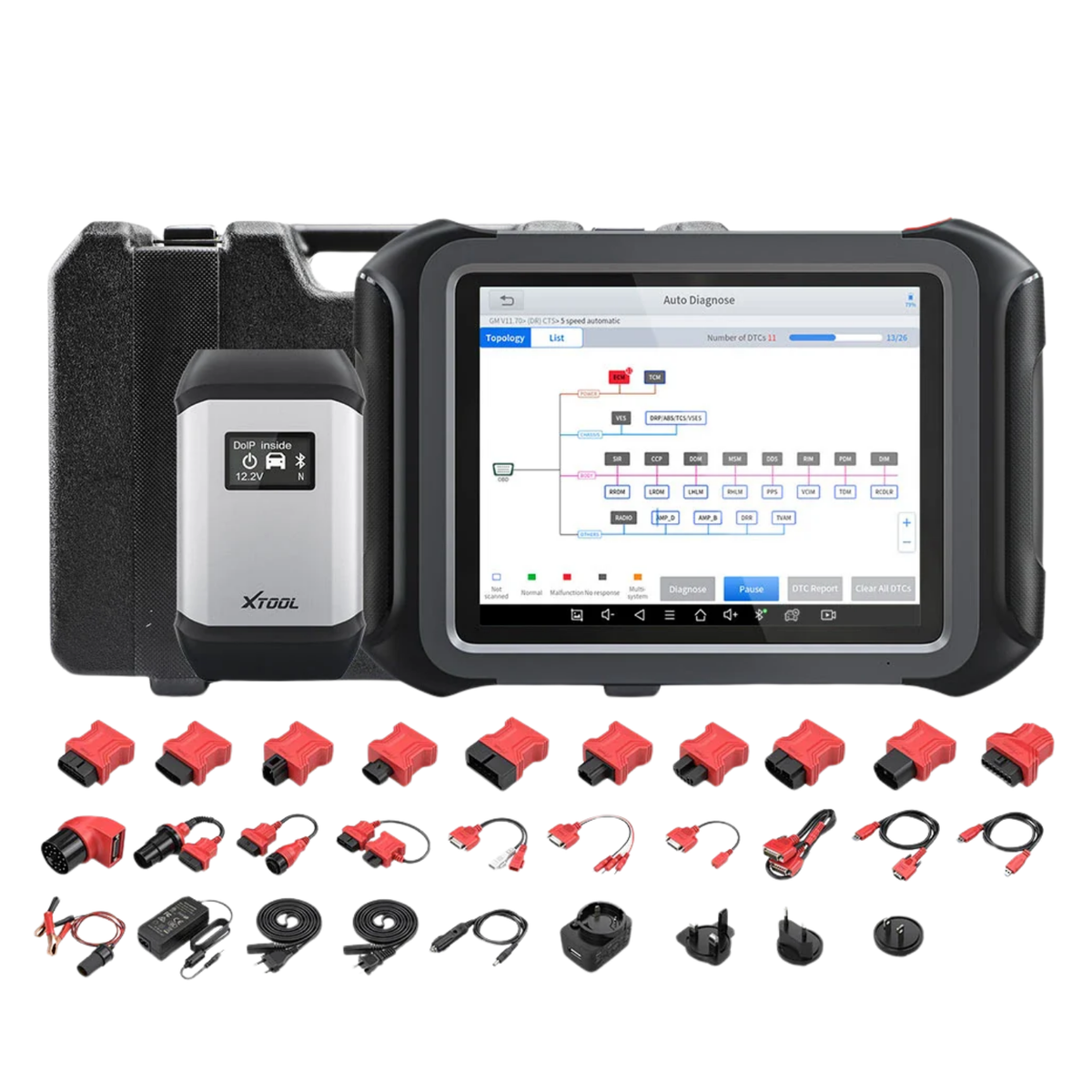 XTOOL D9 PRO Diagnostic Scan Tool With Topology Map CAN FD&DoIP Online ECU Programming&Coding Bi-Directional Control