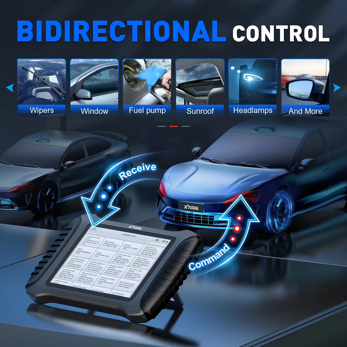 XTOOL IP900BT Auto Bidirectional Diagnostic Scanner ECU Coding Key Programming