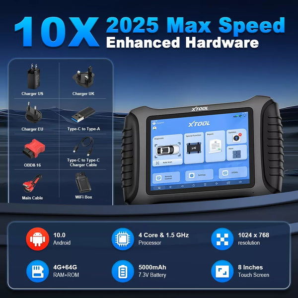 XTOOL IP900BT Auto Bidirectional Diagnostic Scanner ECU Coding Key Programming