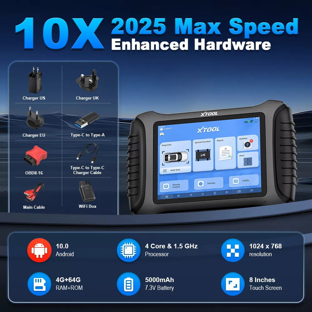 XTOOL IP900BT Auto Bidirectional Diagnostic Scanner ECU Coding Key Programming