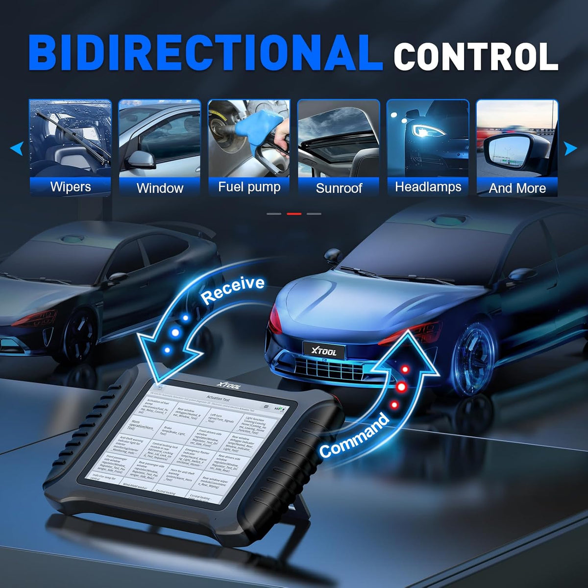 XTOOL IP900BT Auto Bidirectional Diagnostic Scanner ECU Coding Key Programming