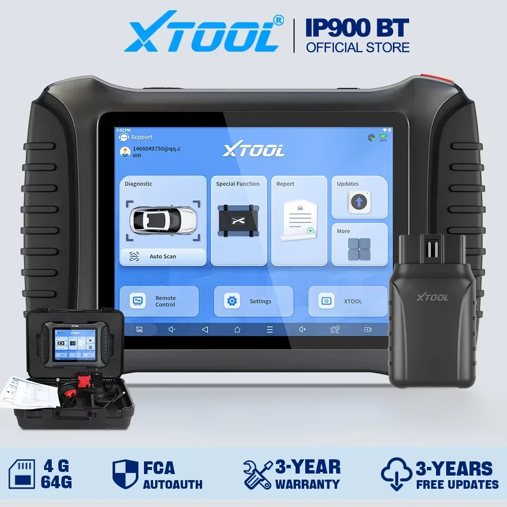 XTOOL IP900BT Auto Bidirectional Diagnostic Scanner ECU Coding Key Programming