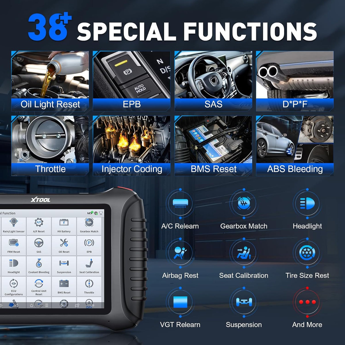 XTOOL IP900BT Auto Bidirectional Diagnostic Scanner ECU Coding Key Programming