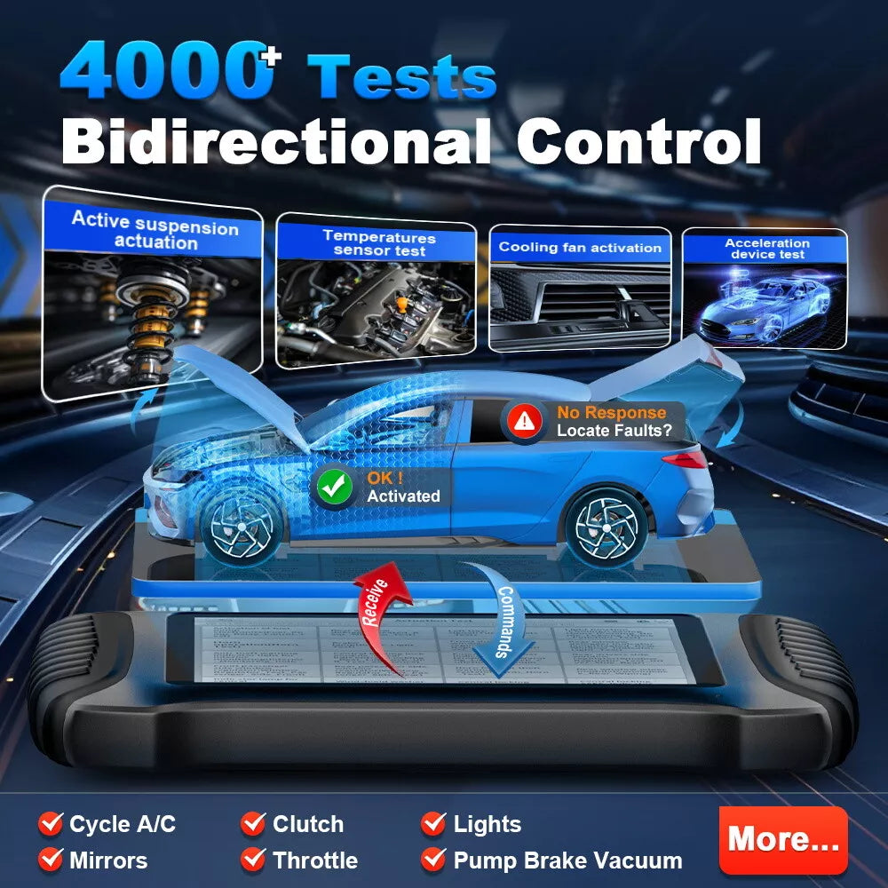 XTOOL IP900BT Auto Bidirectional Diagnostic Scanner ECU Coding Key Programming