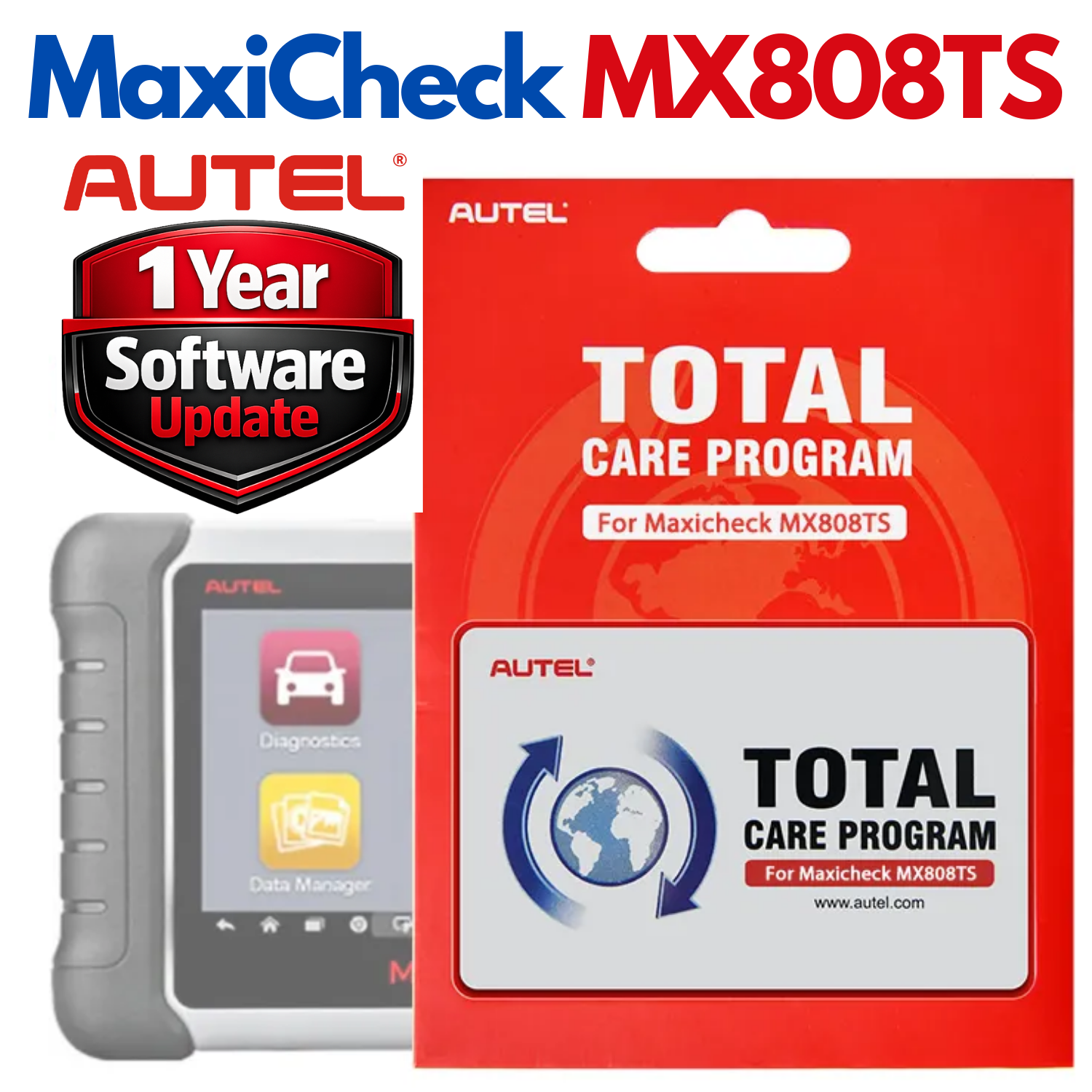 MaxiCheck MX808TS Autel 1 Year Software Update Service Upgrade Scanner Coverage Secondary image
