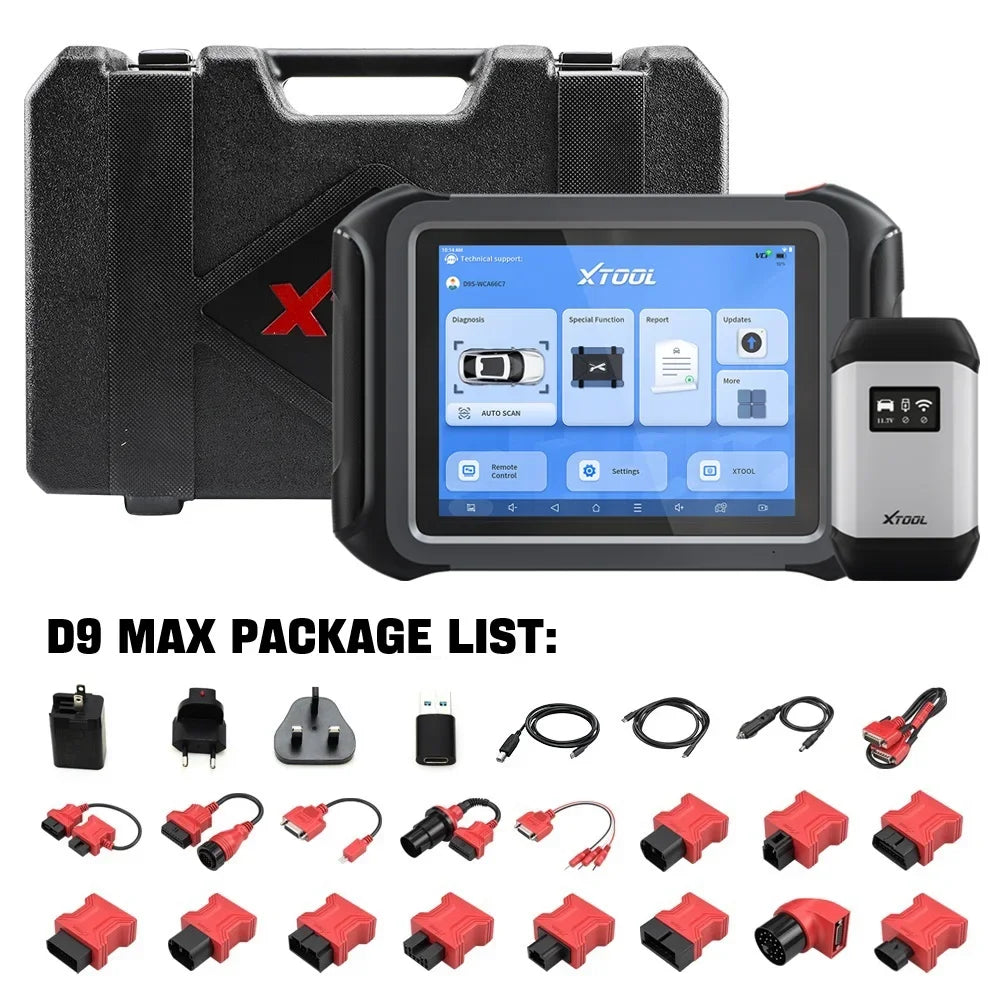 XTOOL D9 MAX Bluetooth Car Diagnostic Full System Scanner OE Level ECU Coding