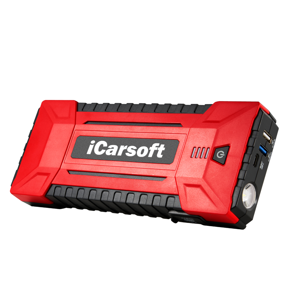 iCarsoft JS V10 12V Car Jump Starter 1200A Power Bank LED Light USB-C Charger