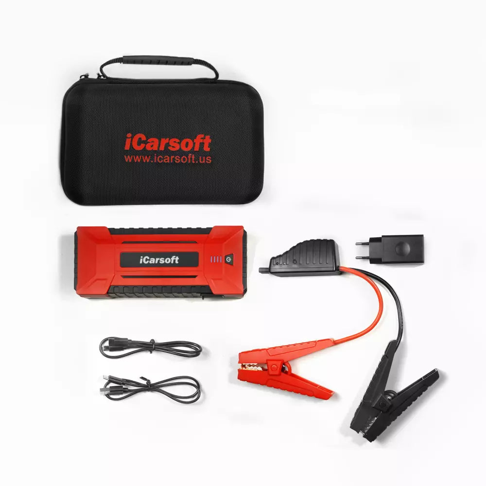 iCarsoft JS V20 12V Car Jump Starter 2000A Power Bank LED Light USB-C Charger