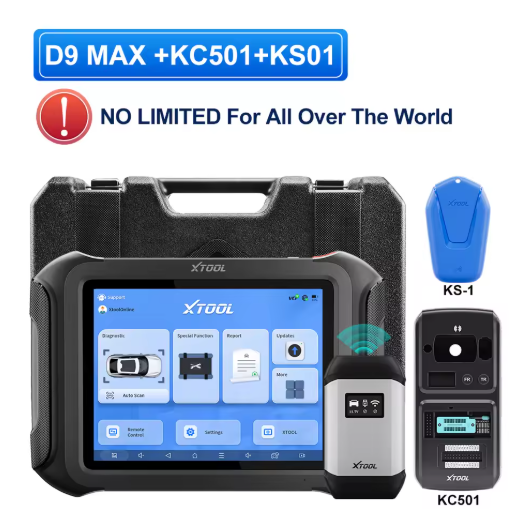 XTOOL D9 MAX Bluetooth Car Diagnostic Full System Scanner OE Level ECU Coding