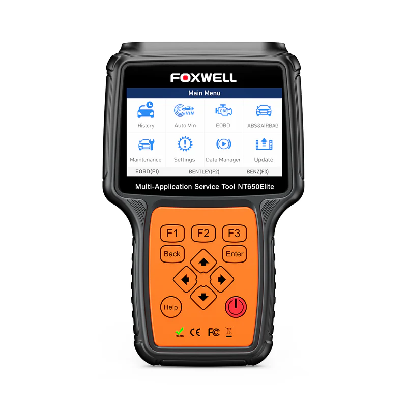 FOXWELL NT650Elite OBD2 Diagnostic Scanner EPB AT BMS DPF ABS SRS Oil Reset Tool