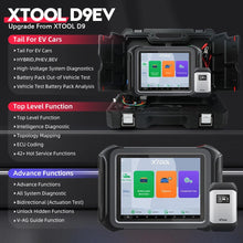 Load image into Gallery viewer, XTOOL D9EV Car Diagnostic tools Energy Vehicles For Tesla For BYD With Battery
