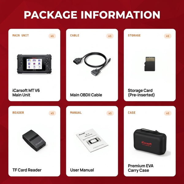 iCarsoft MT V6 for PGO Motorcycle ECU ABS Engine Electrical Suspension Scan Tool