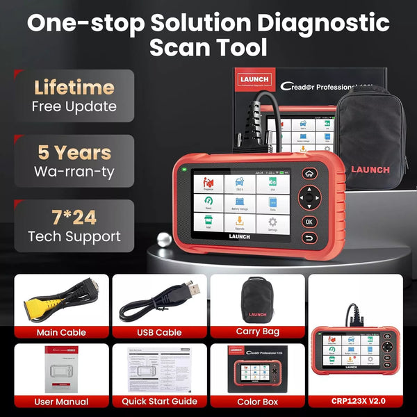 LAUNCH CRP123X V2.0 PRO/PLUS – OBD2 Scanner for Engine, ABS, SRS, AT Diagnostics