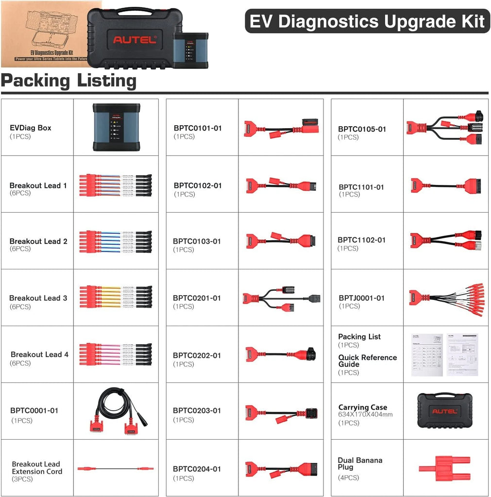 Autel EVDiag Box EV Battery Pack Analyzer Diagnostic Kit for Ultra MS909 MS919