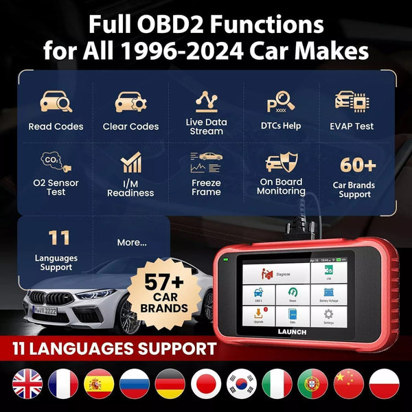 LAUNCH CRP123X V2.0 PRO/PLUS – OBD2 Scanner for Engine, ABS, SRS, AT Diagnostics