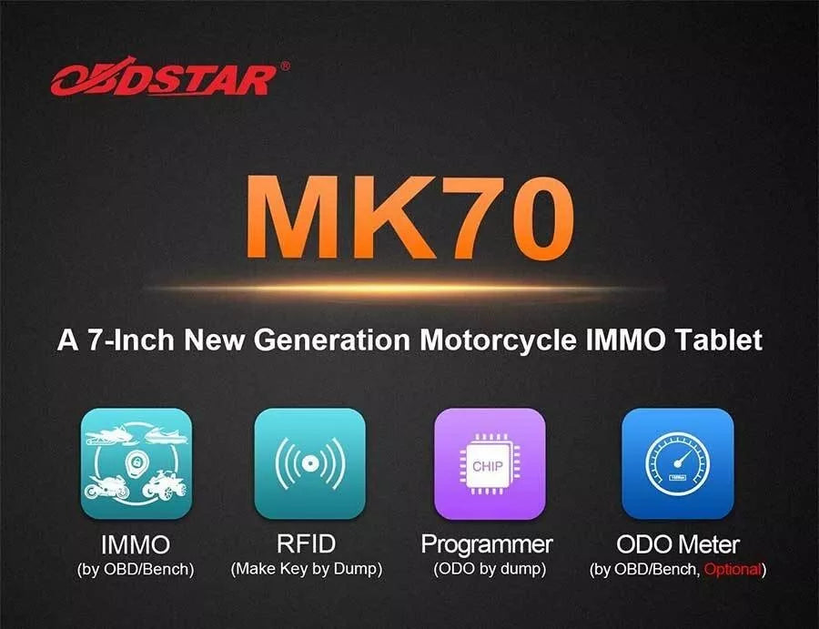 OBDSTAR MK70 Motorcycle Immobilizer Device Motorcycle Key Programming Make Key