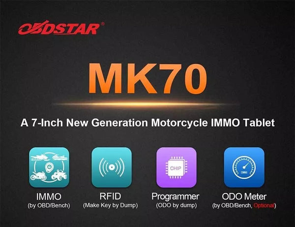 OBDSTAR MK70 Motorcycle Immobilizer Device Motorcycle Key Programming Make Key