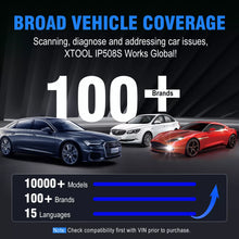 Load image into Gallery viewer, XTOOL InPlus IP508S OBD2 Scanner for ABS SRS Engine Transmission 9 Services Car