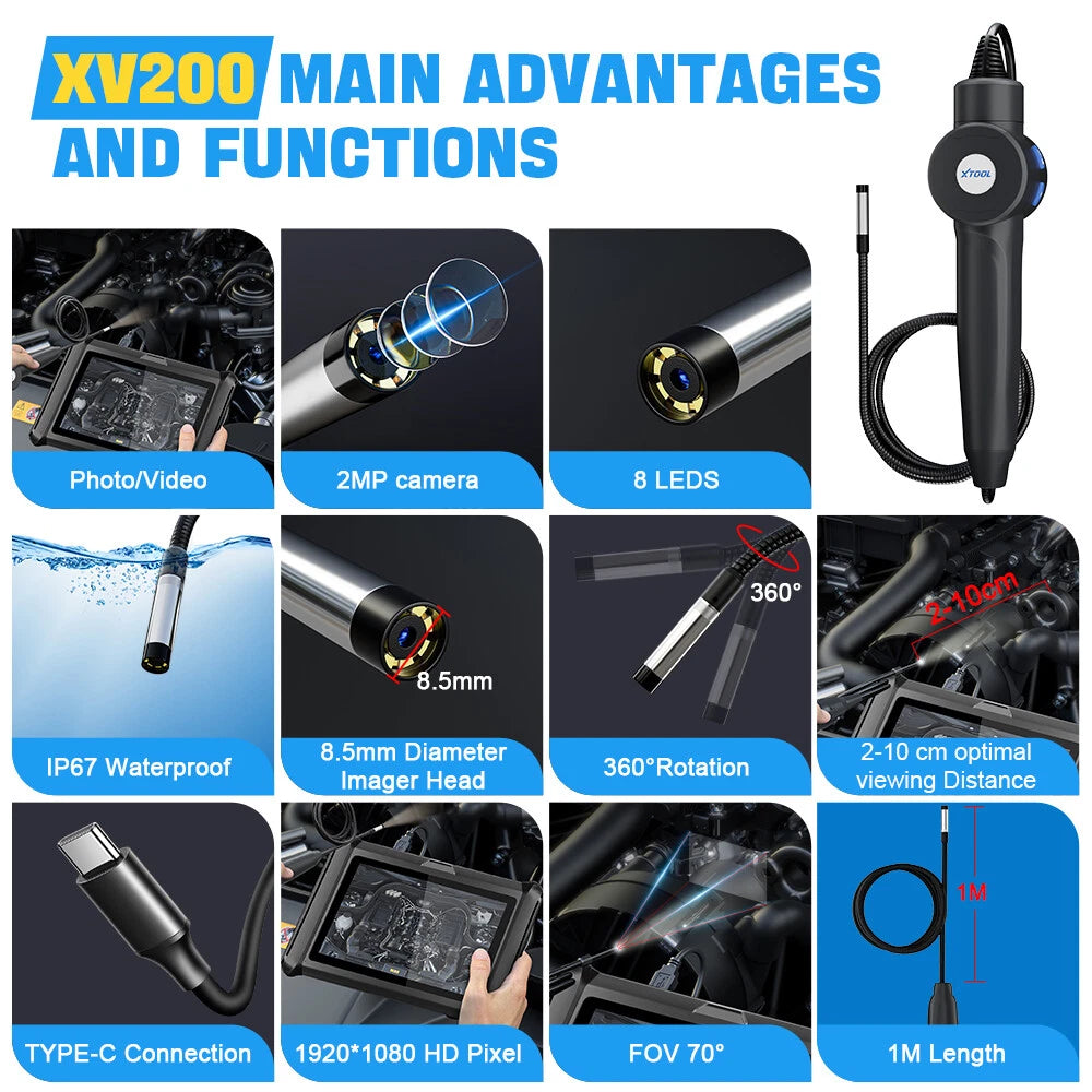 XTOOL D9 MAX Bluetooth Car Diagnostic Full System Scanner OE Level ECU Coding