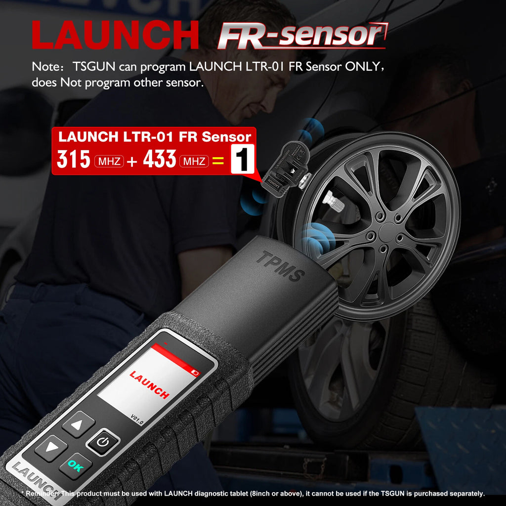 LAUNCH X431 TSGUN TPMS Tools Obd2 Scanner Car Tire Pressure Inspection Tool TPMS