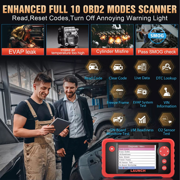LAUNCH CRP123X V2.0 PRO/PLUS – OBD2 Scanner for Engine, ABS, SRS, AT Diagnostics
